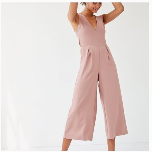 Aritzia Babaton Marcus Wide-leg, V-neck Jumpsuit sz 2 - Picture 2 of 5